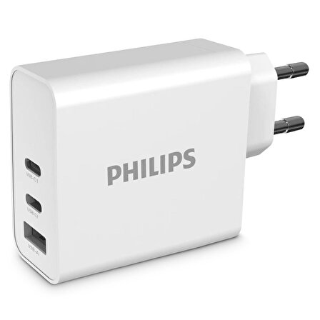 Philips DLP2683 65W 1x USB-A ve 2x PD USB-C GaN Hızlı Şarj Adaptörü-DLP2683/12