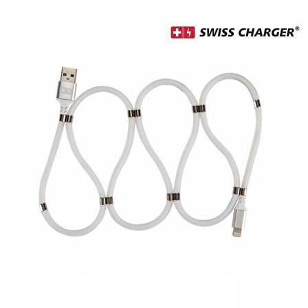 Swiss Charger  iPhone Manyetik Hizli Sarj ve Data Kablosu