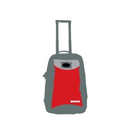 Jr Gear Wheeled Backpack Su Geçirmez Kabin Çantası-KIRMIZI