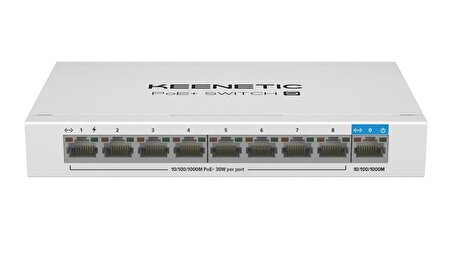 Keenetic Poe+ Switch 9, 1X1GBIT, 8X1GBIT Poe+ Port, Ieee 802.3AF/AT (MAX.30W/PORT), 120WATT