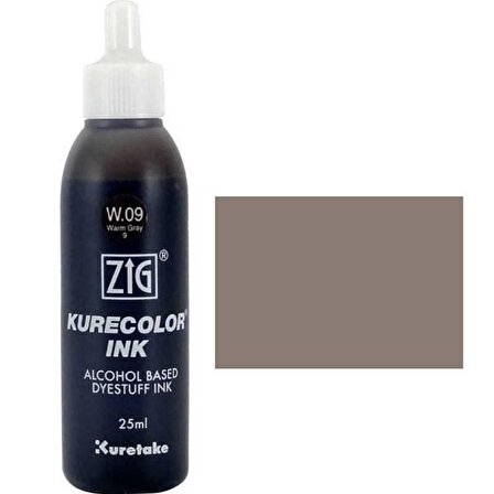Zig Kurecolor Refill Ink Mürekkep W09 Warm Gray 9 25ml