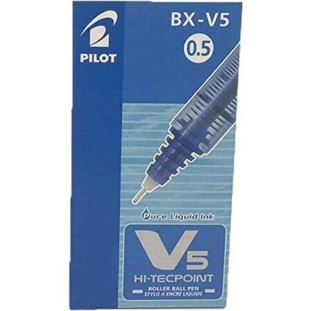 Pilot V5 Hi-Tecpoint Mavi 12Li Kutu Bx-V5-L-E