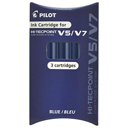 Pilot V7 Hi-Tecpoint Karuşlu Yedek 3'lü Mavi