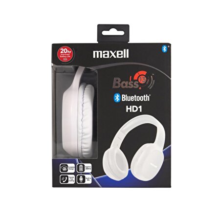 Maxell B13-HD1 Bass 13 Kulak Üstü Bluetooth Kulaklık - Beyaz