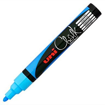 Uni Chalk Marker Wet Wipe Light Blue 1.8-2.5mm
