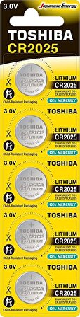 TOSHIBA CR 2025 LITHIUM -Bios- PİL(5'Lİ PAKET)
