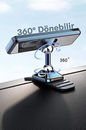 EH198 Ayarlanabilir 360 Dönebilen Şık Tasarım Fuchsia Mıknatıslı Araç Tutucu