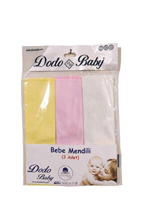 Dodo Baby Pamuklu Renkli 100% Organik Bebek Ağız Mendili 3^lü