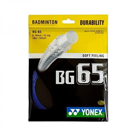 YONEX BG 65 BADMİNTON KORDAJI MAVİ (10m)