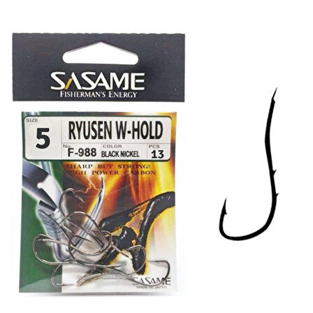 Sasame F-988 Ryusen Worm Tırnaklı İğne #5 (13Ad) Siyah