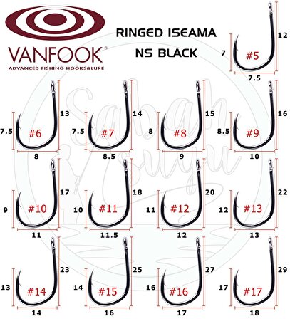 Vanfook Ringed Iseama Delikli İğne NS Black #6