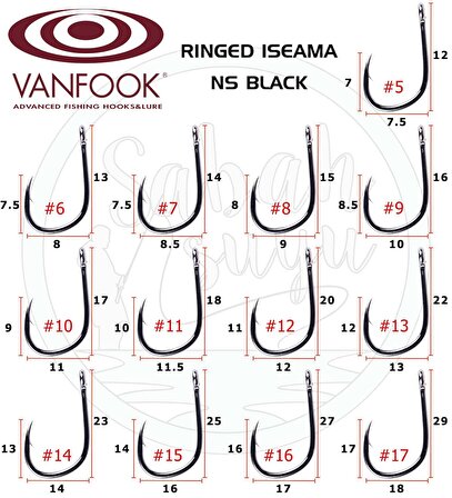 Vanfook Ringed Iseama Delikli İğne NS Black #9