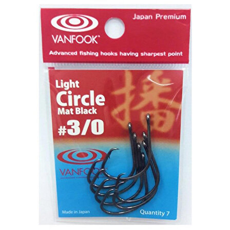 Vanfook Light Circle İğne Mat Black #3/0