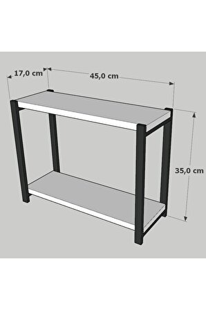 Metal Mutfak Tezgah Üstü Organizer 2 Yüksek Raflı Banyo Mutfak Düzenleyici Atlantik Çam