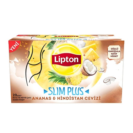 Lipton Slim Plus Hindistan Cevizi Çay 20'li