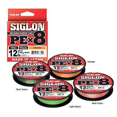 Sunline Siglon Braid Pe x8 İp Misina LIGHT GREEN 0.209MM - 300MT 