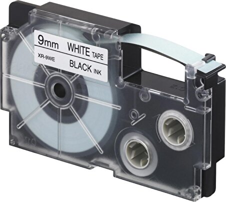 Casio XR-9WE1 (We/bk) Etiket Yazıcısı Kartuşu Beyaz Renk Üstüne Siyah Baskı
