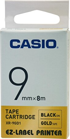  Casio Xr-9gd1 (Gold/black) Etiket Yazıcısı Kartuşu Altın Renk Üstüne Siyah Baskı