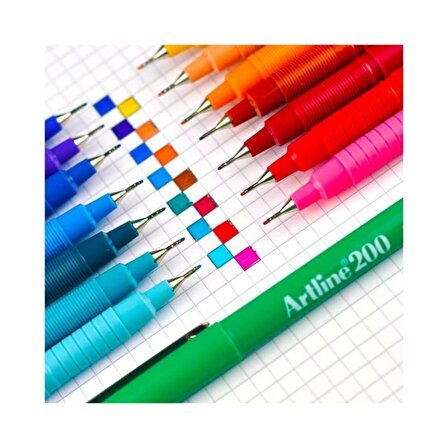 Artline 200 ince Uçlu Yazı ve Çizim Kalemi Tüm Renkler 20'li