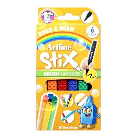 artline Stix Brush Marker 6'lı set ETX-F.6WK