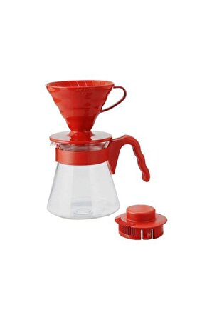Hario V60 02 Kahve Demleme Seti Kırmızı