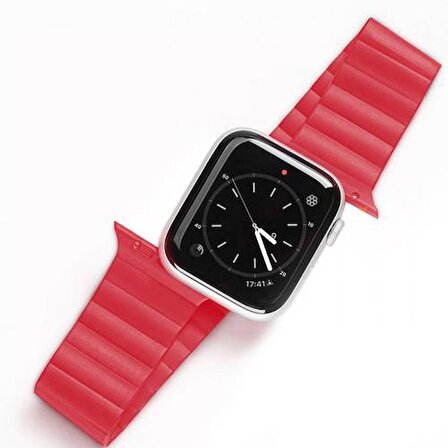 Polham Zincir Style Apple Watch 38-40-41MM için Mıknatıslı Kordon Kayış, Ultra Rahat Yıkanabilir