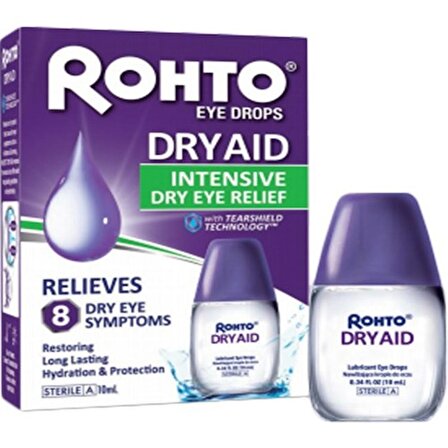 Rohto Dry-Aid Eye Drops Kayganlaştırıcı Göz Damlası 10 ml