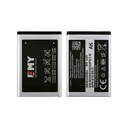 EMY Samsung E250 M620 X150 C260 Batarya 800mAh