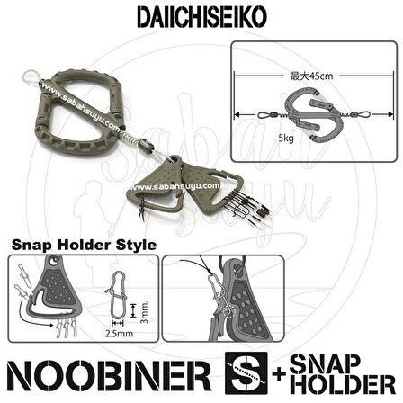 Daiichiseiko MC Noobiner S + Snap Holder (Klips Tutucu) Foliage Green