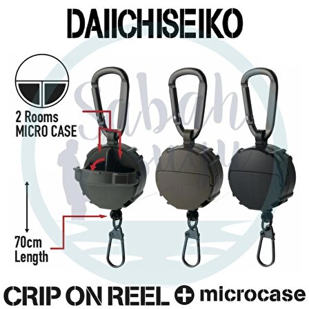 Daiichiseiko Crip On Reel + Micro Case 2 Gözlü Aksesuar Askısı Black