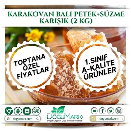 Karakovan Balı Petek+Süzme Karışık (2 Kg)