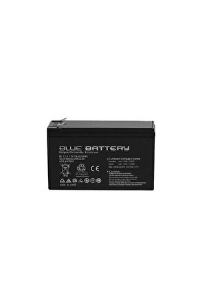 4 Adet Blue Battery 12v 7ah- Bakımsız Kuru Akü 2023 Eylül Üretim 12 Volt 7 Amper