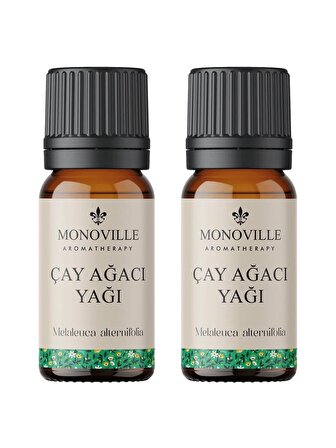 Çay Ağacı Yağı %100 Saf  Sertifikalı 2li Set ( Tea Tree Oil ) 2x10 ml