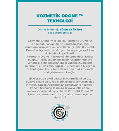 the fair. Drone-targeted Argan Besleyici Vegan Saç Serumu %1 Hyalufiller Drone Argan 50 ml