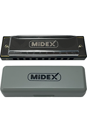 Midex HN-10SL Silver Örf Aletleri 10 Delikli Mızıka