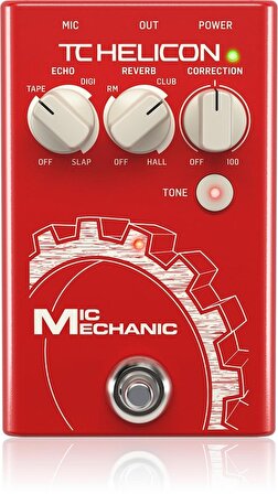 Tc Helicon MIC MECHANIC Yankı, Yankı ve Perde Düzeltme ile Ultra Basit Vokal Efektler Stompbox