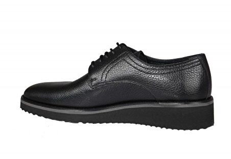 Mert Eser-Fosco 9523 Klasik Saf Deri Siyah Erkek Günlük Ayakkabı