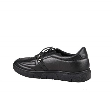 Pandora Moda k22.03.4620 Hakiki Deri Siyah Kadın Günlük Anne Ayakkabısı