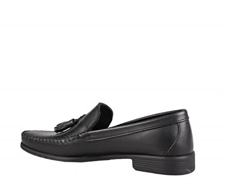 CASTLE BLACK 31101 Hakiki Deri Siyah Erkek Günlük Ayakkabı