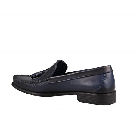 CASTLE BLACK 31101 Hakiki Deri Lacivert Erkek Günlük Ayakkabı