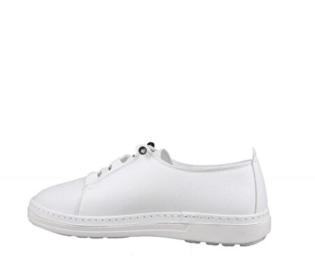 Pandora Moda 25.505 Hakiki Deri Beyaz Kadın Günlük Ayakkabı