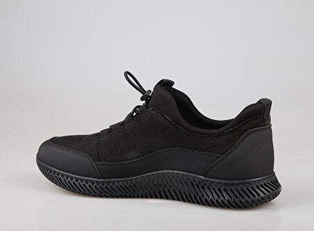 KOMCERO 3k0690 Hakiki Deri Siyah Nubuk Erkek Günlük Ayakkabı