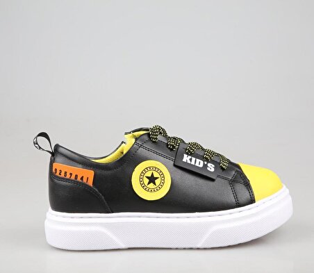 Bücür Ortopedi 500 Siyah Sarı Çocuk Sneakers
