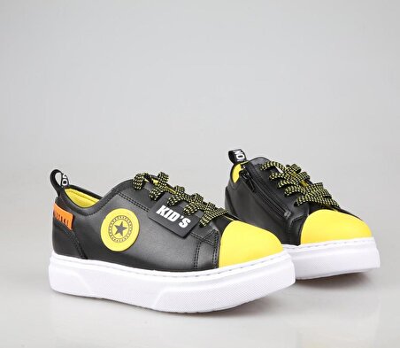 Bücür Ortopedi 500 Siyah Sarı Çocuk Sneakers