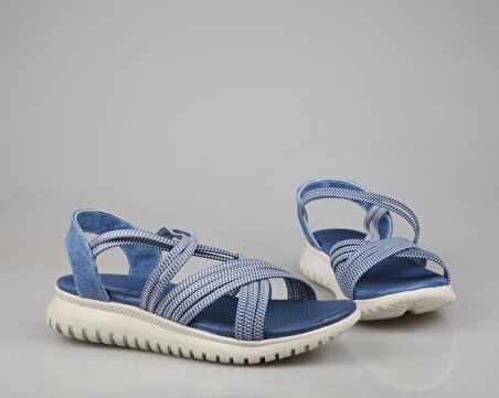 Feles 59-1005 Mavi Kadın Sandalet