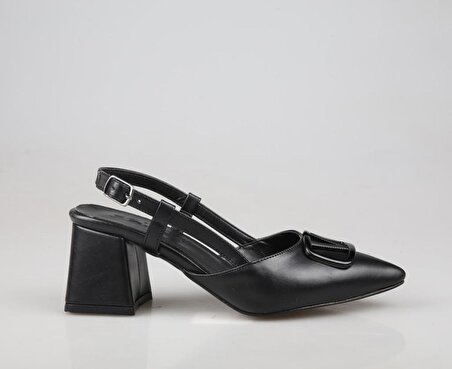 Feles 1-307 Siyah Kadın Topuklu Ayakkabı