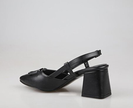 Feles 1-307 Siyah Kadın Topuklu Ayakkabı