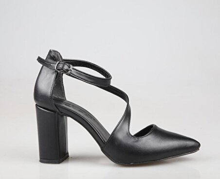 Feles 1-409 Siyah Kadın Topuklu Ayakkabı