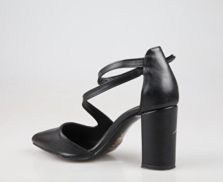 Feles 1-409 Siyah Kadın Topuklu Ayakkabı