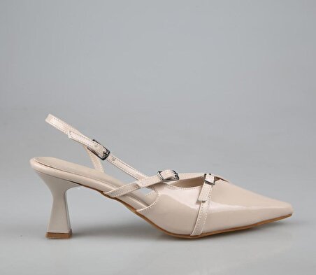 Feles 1-708 Ten Rengi Kadın Topuklu Ayakkabı
